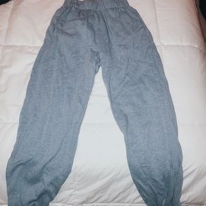 light blue sweatpants